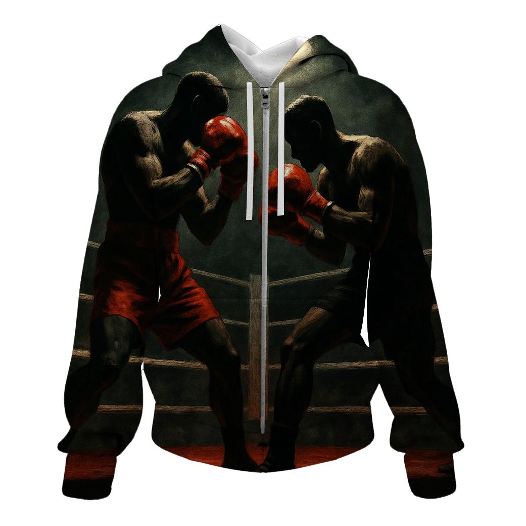 Crimson Boxing Ring Clash pullover hoodies