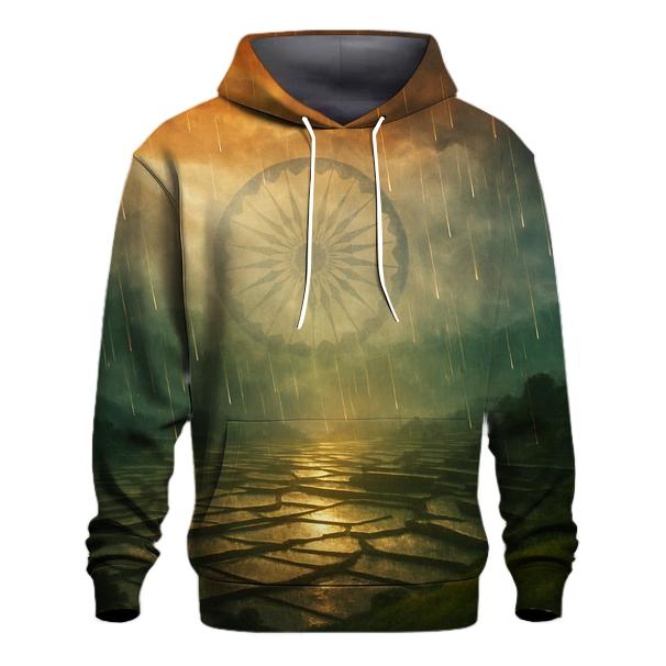 Indian Monsoon Flag Horizon printed hoodies