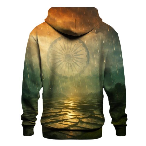 Indian Monsoon Flag Horizon printed hoodies