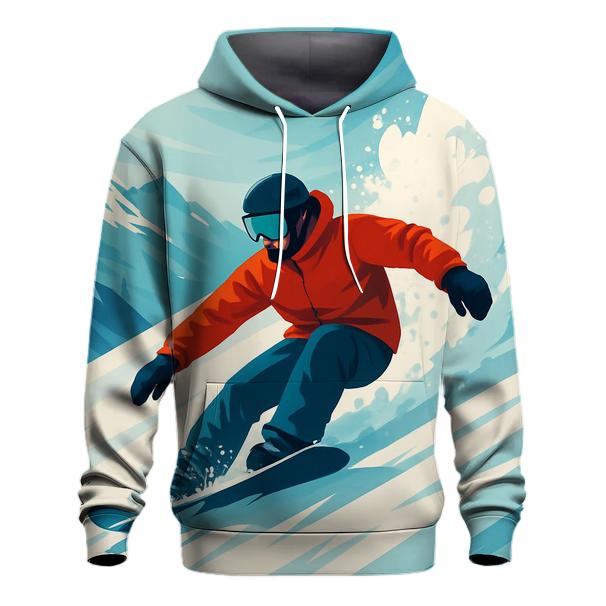 Glacial Snowboard Descent graphic hoodies