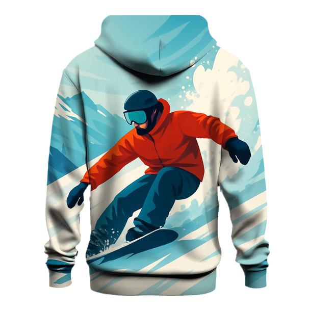 Glacial Snowboard Descent graphic hoodies