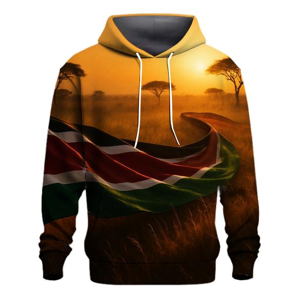 Kenyan Savannah Flag Horizon premium hoodies