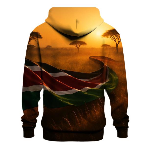 Kenyan Savannah Flag Horizon premium hoodies