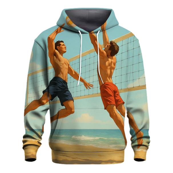 Golden Sand Beach Volleyball Rally heavyweight hoodies