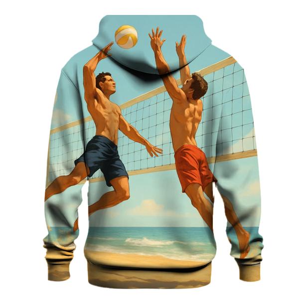 Golden Sand Beach Volleyball Rally heavyweight hoodies