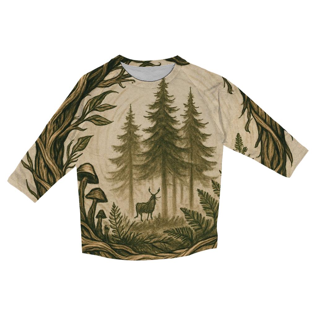 Forest Spirit Ouroboros custom 3/4 sleeve shirts