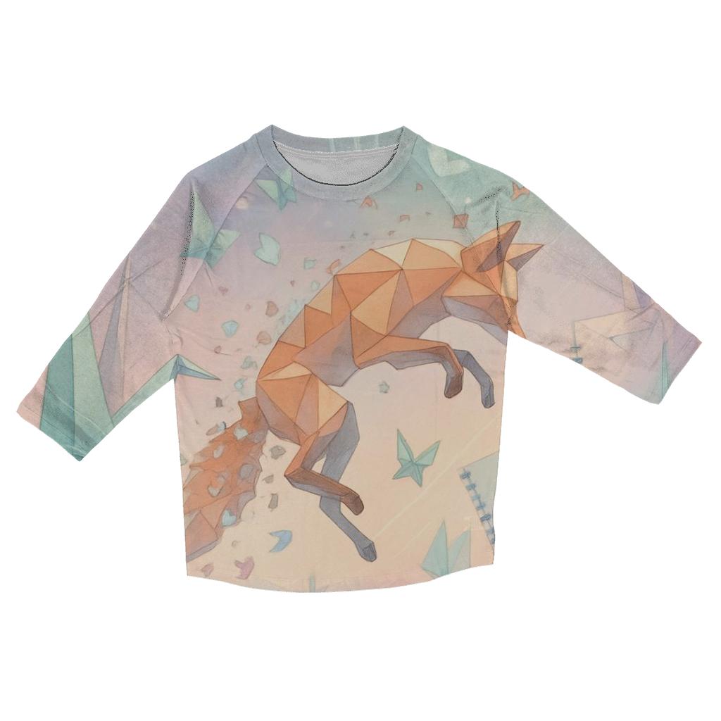 Quantum Origami Forest fashion 3/4 sleeve shirts