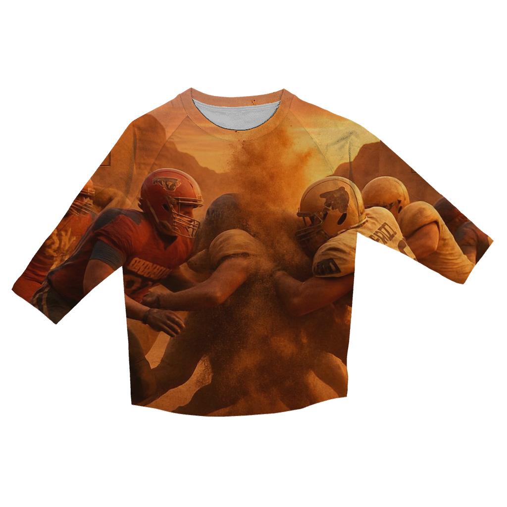 Desert Dusk Braves Cubs Standoff stylish quarter sleeve tops