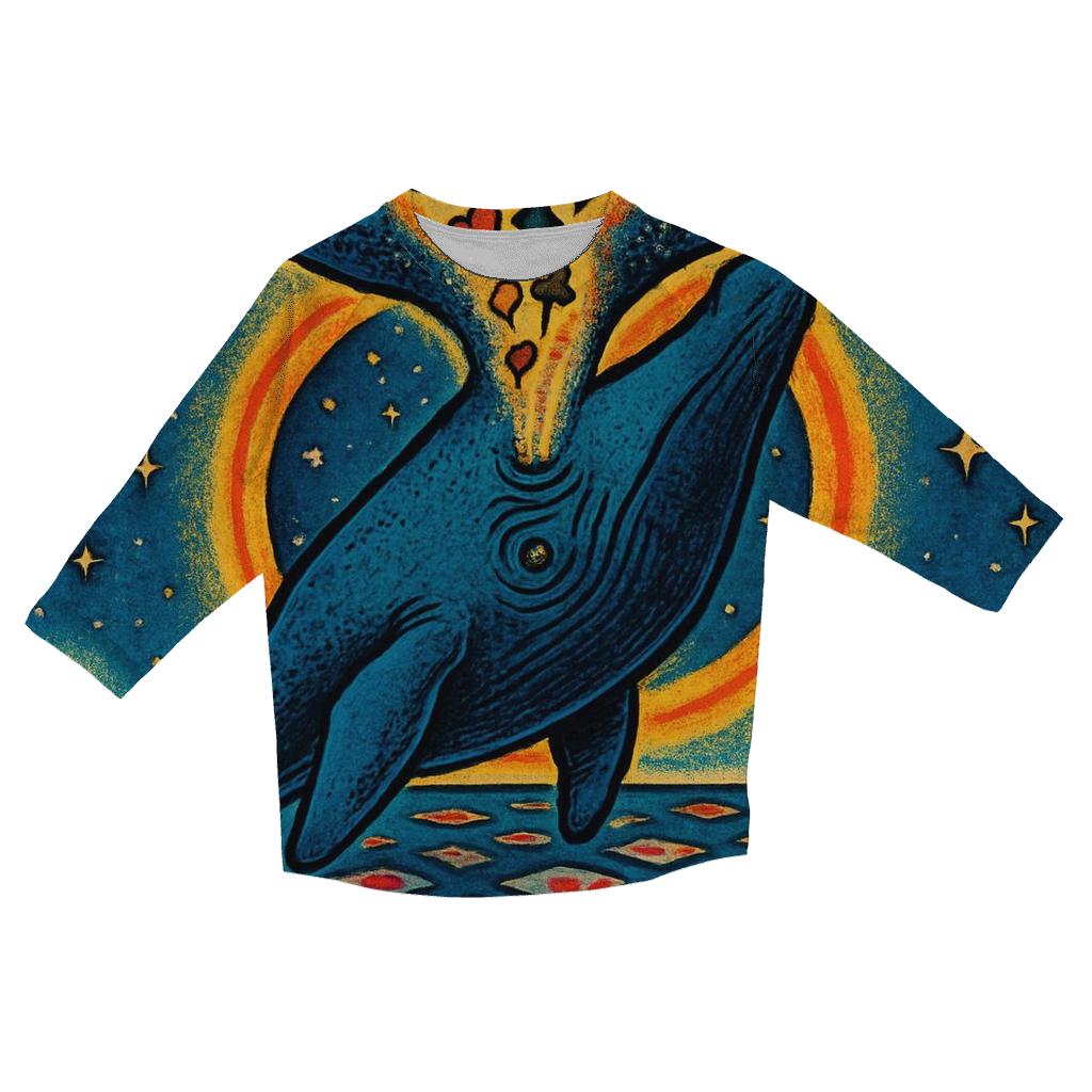 Card Suits Carnival Whale personalized 3/4 sleeve tees