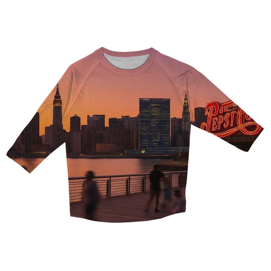 Sunset From Gantry Plaza State Park designer 3/4 sleeve blouses