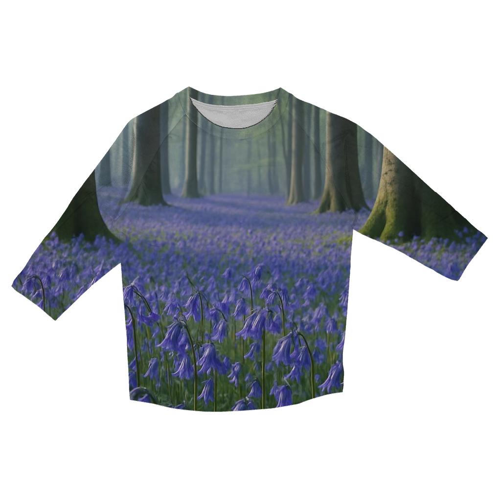 Bluebells In An Ancient Beechwood fashion 3/4 sleeve shirts