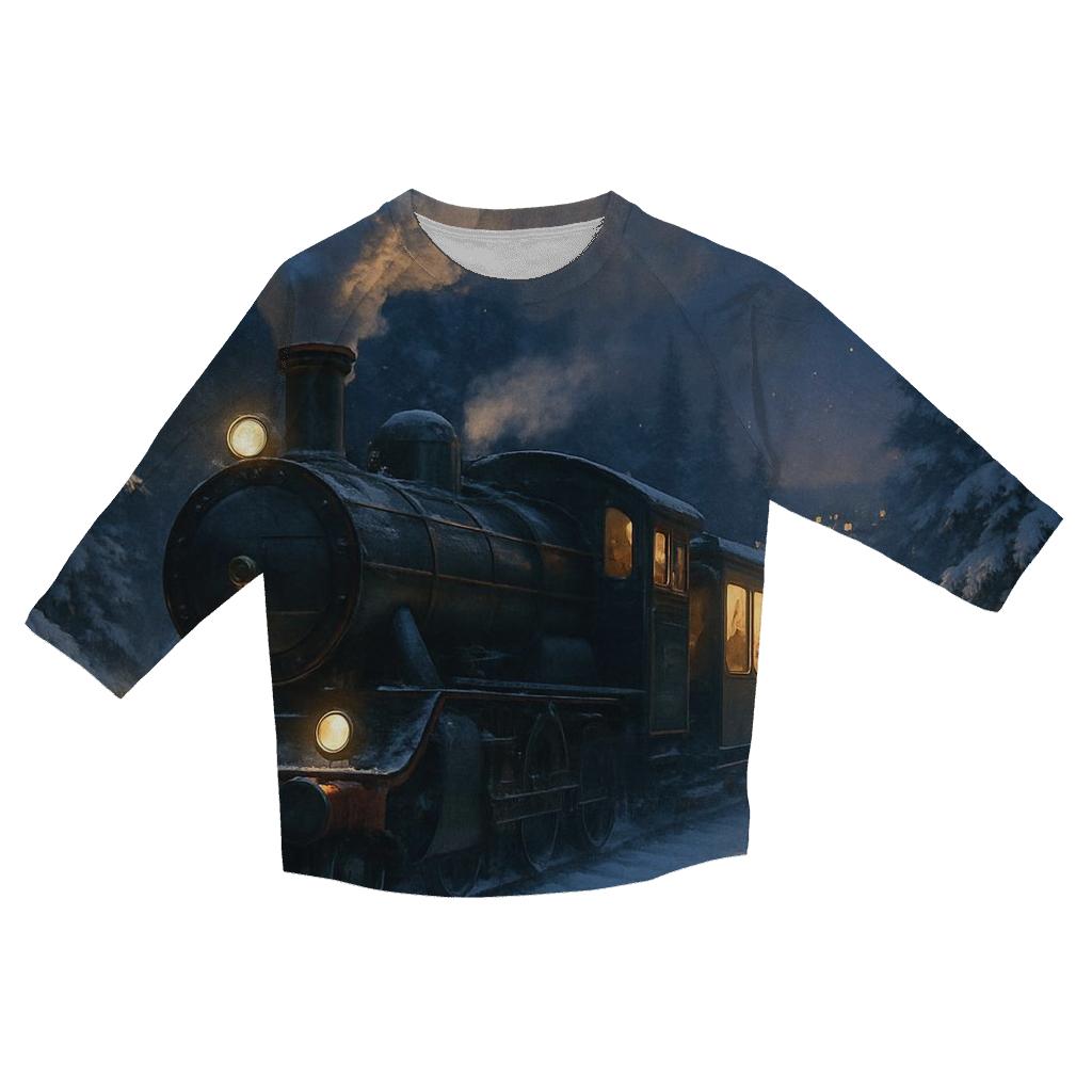Christmas Train Through The Pine Forest personalized 3/4 sleeve tees