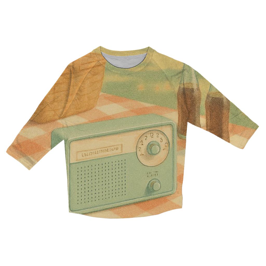 Retro Picnic Radio Afternoon personalized 3/4 sleeve tees