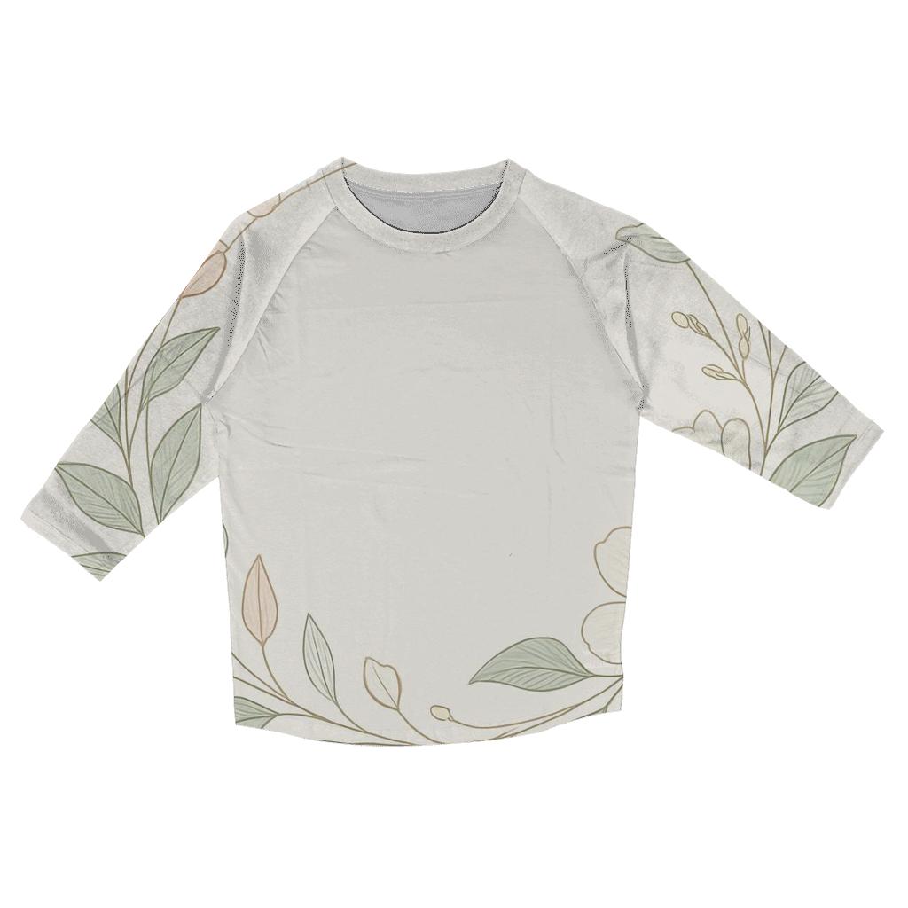 Orbiting Botanical Rings personalized 3/4 sleeve tees