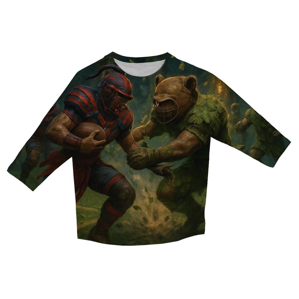 Jungle Ruins Rivalry Field casual three quarter sleeve shirts