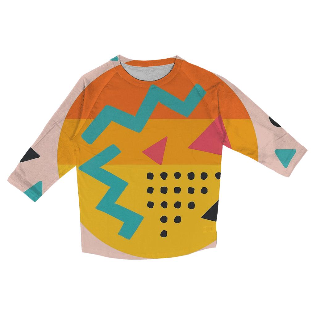 Memphis Sunset Shuffle fashion 3/4 sleeve shirts