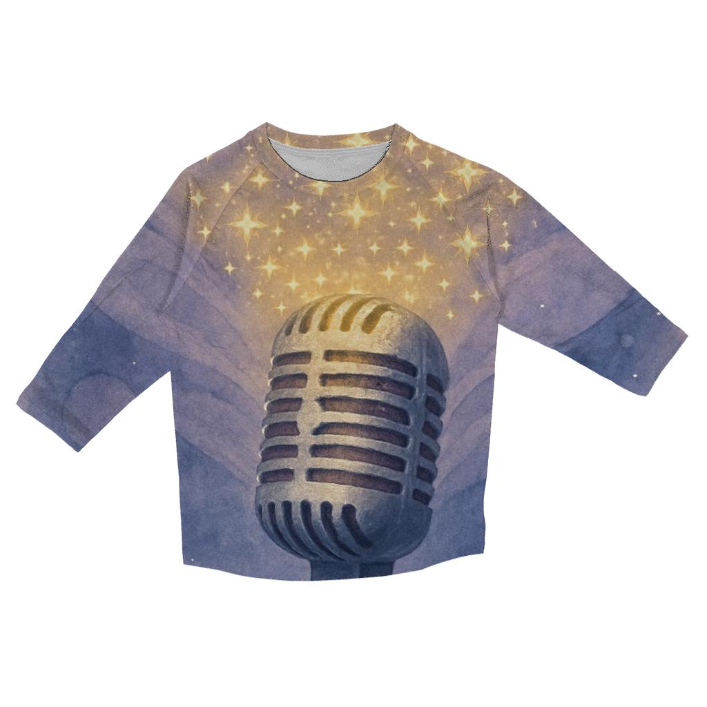 Celestial Microphone Bloom custom 3/4 sleeve shirts