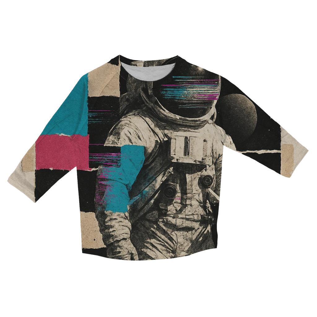 Cosmic Glitch Collage Poster custom 3/4 sleeve shirts