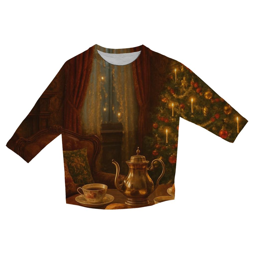 Victorian Parlor Christmas Tea designer 3/4 sleeve blouses