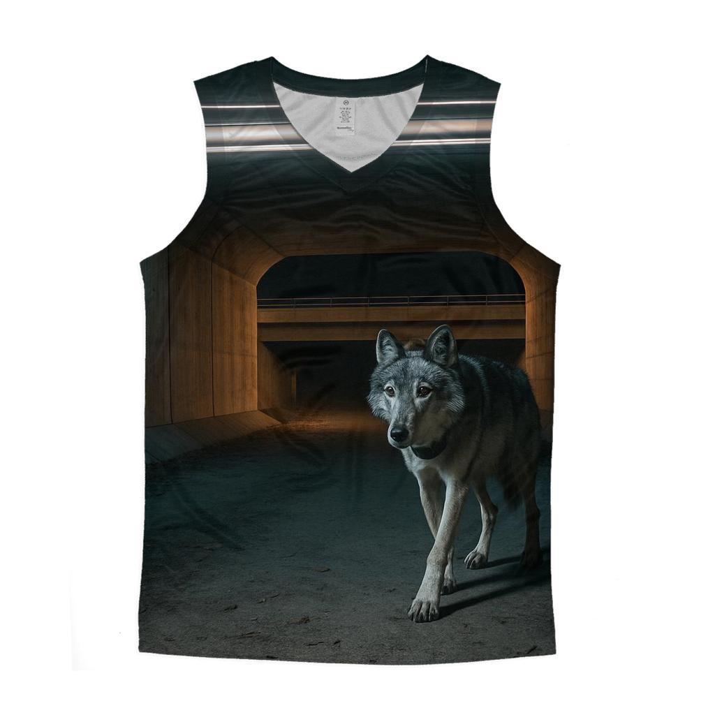 Highway Underpass Night Crossing graphic print tank tops