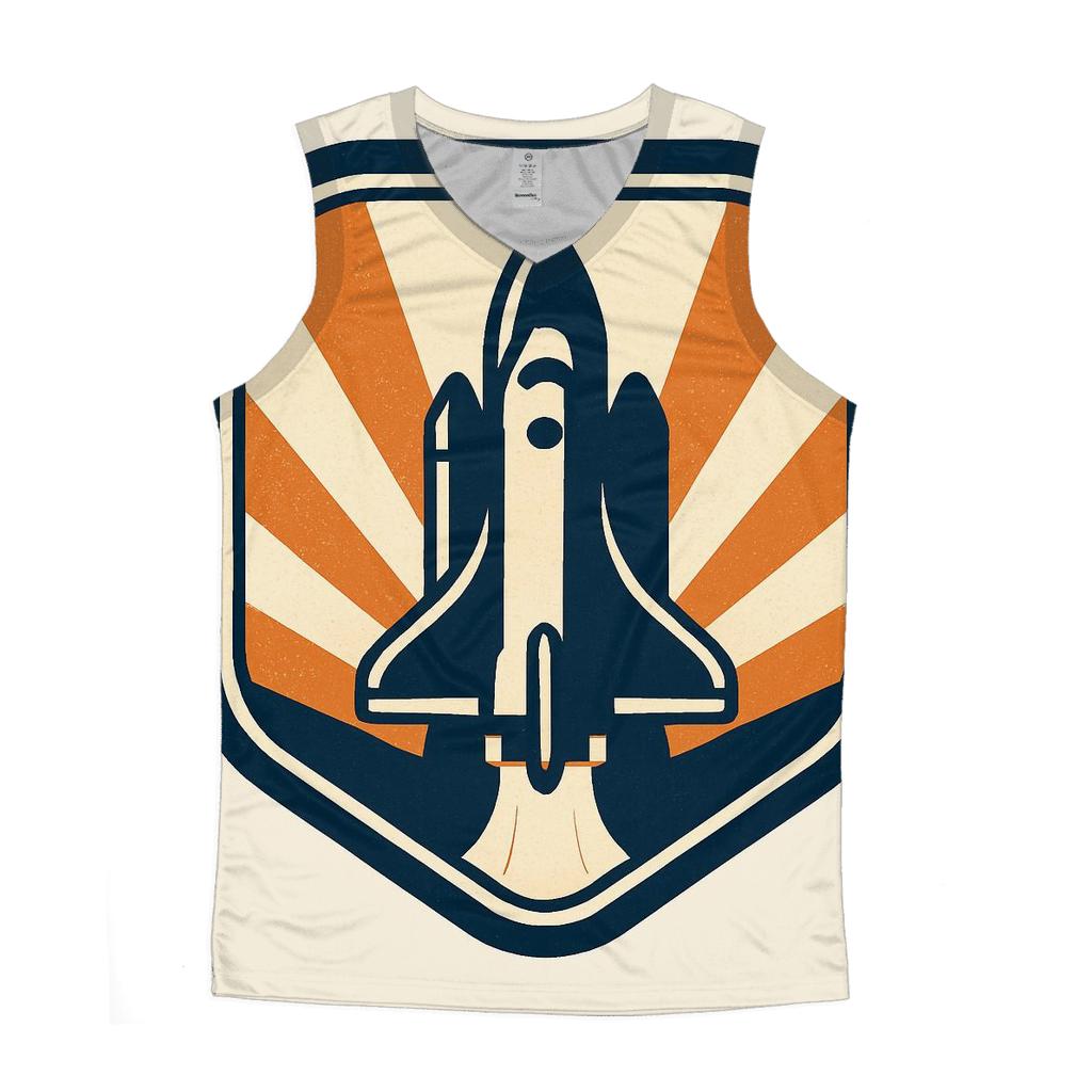 Retro Vector Starship Badge designer workout tanks