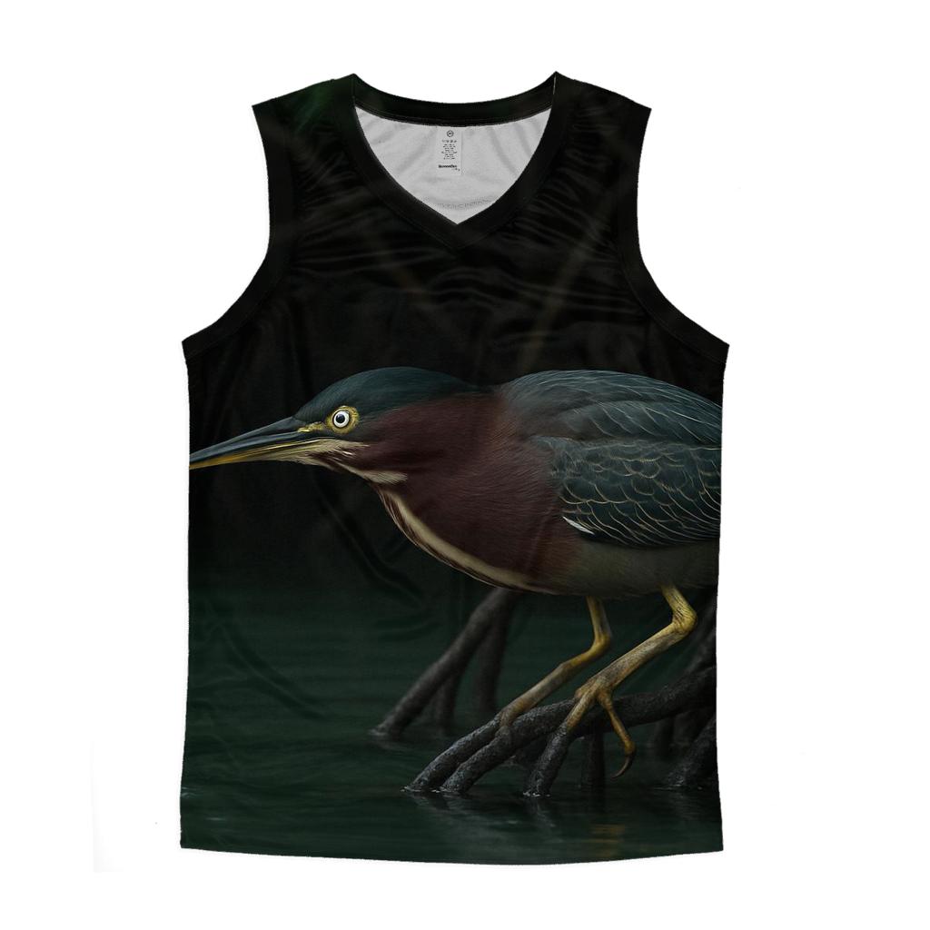 Mangrove Stalk Green Heron stylish racerback tanks