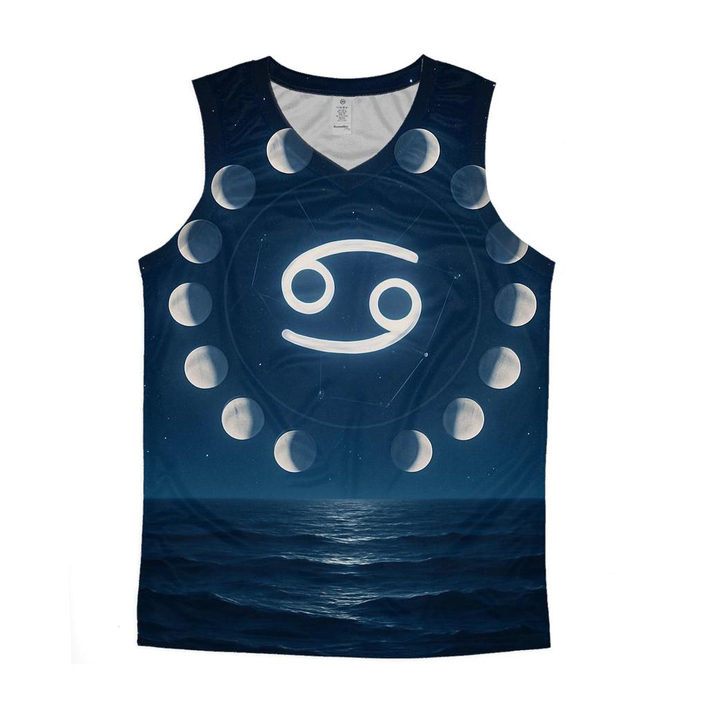 Cancer Lunar Tides Halo personalized athletic tanks