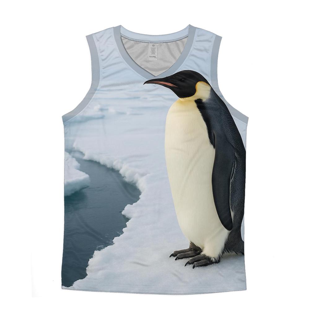 Sea Ice Sentinel Emperor Penguin casual summer tank tops