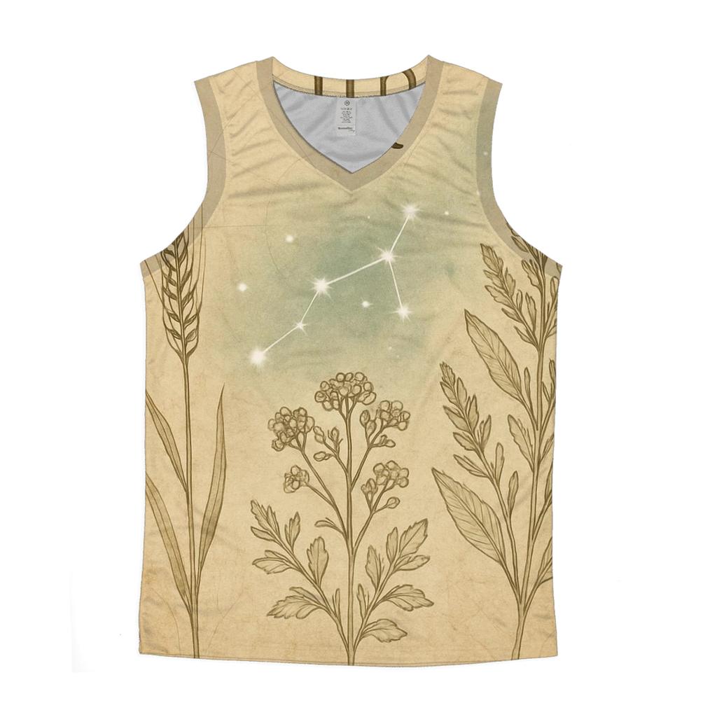 Virgo Starlit Herbarium Chart sports performance tank tops