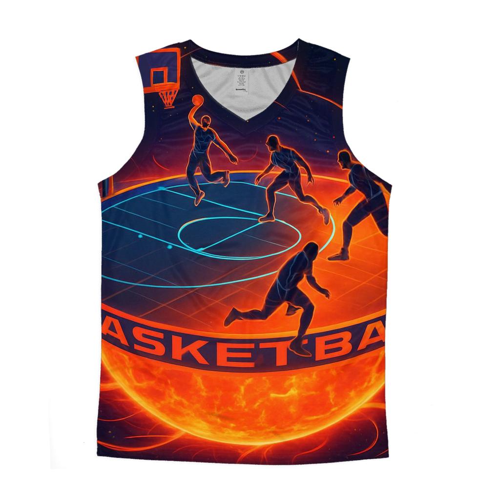Solar Flare Basketball Court sports performance tank tops