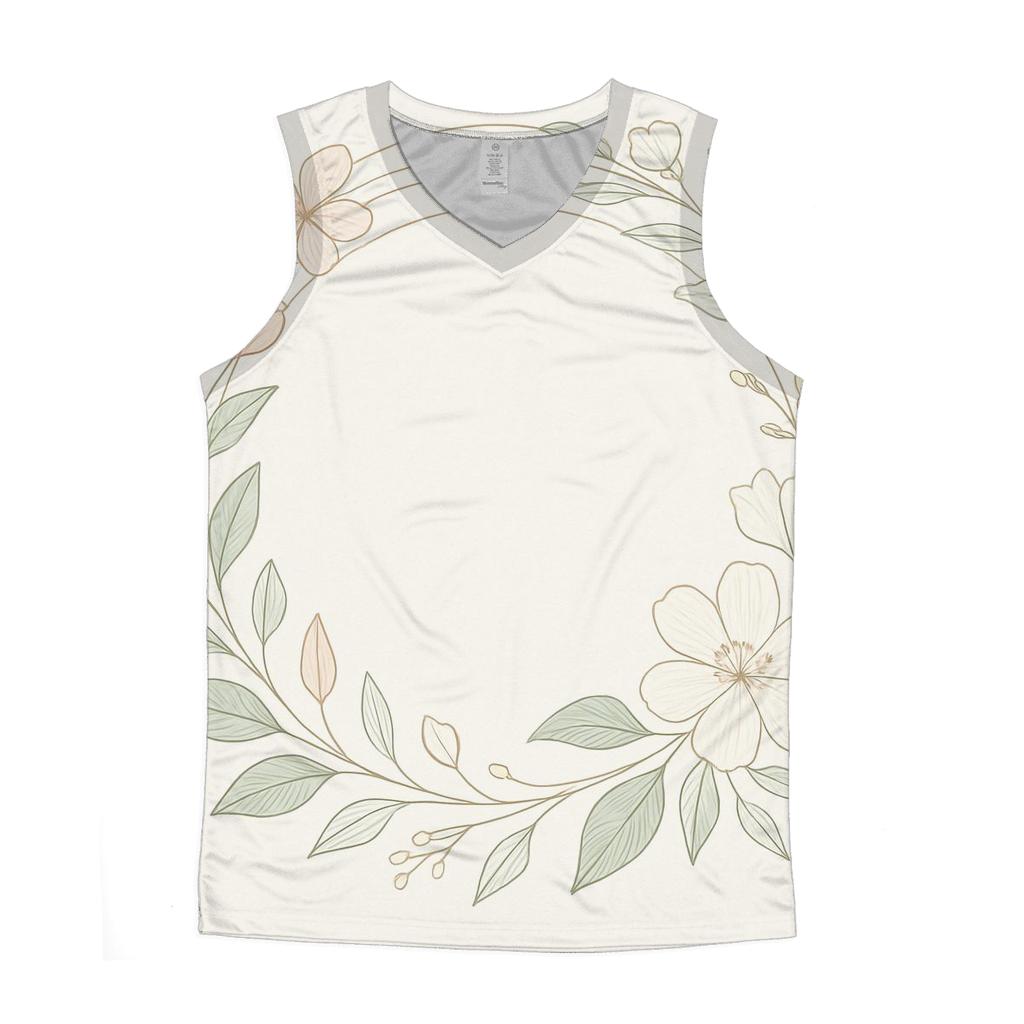 Orbiting Botanical Rings personalized athletic tanks