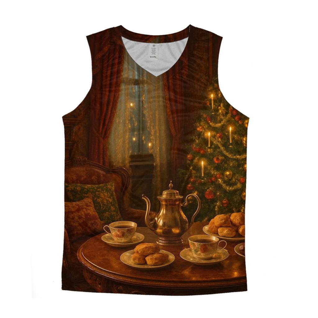 Victorian Parlor Christmas Tea sports performance tank tops