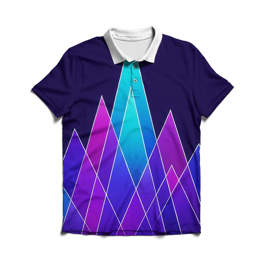 Laser Triangle Aurora embroidered polo tops