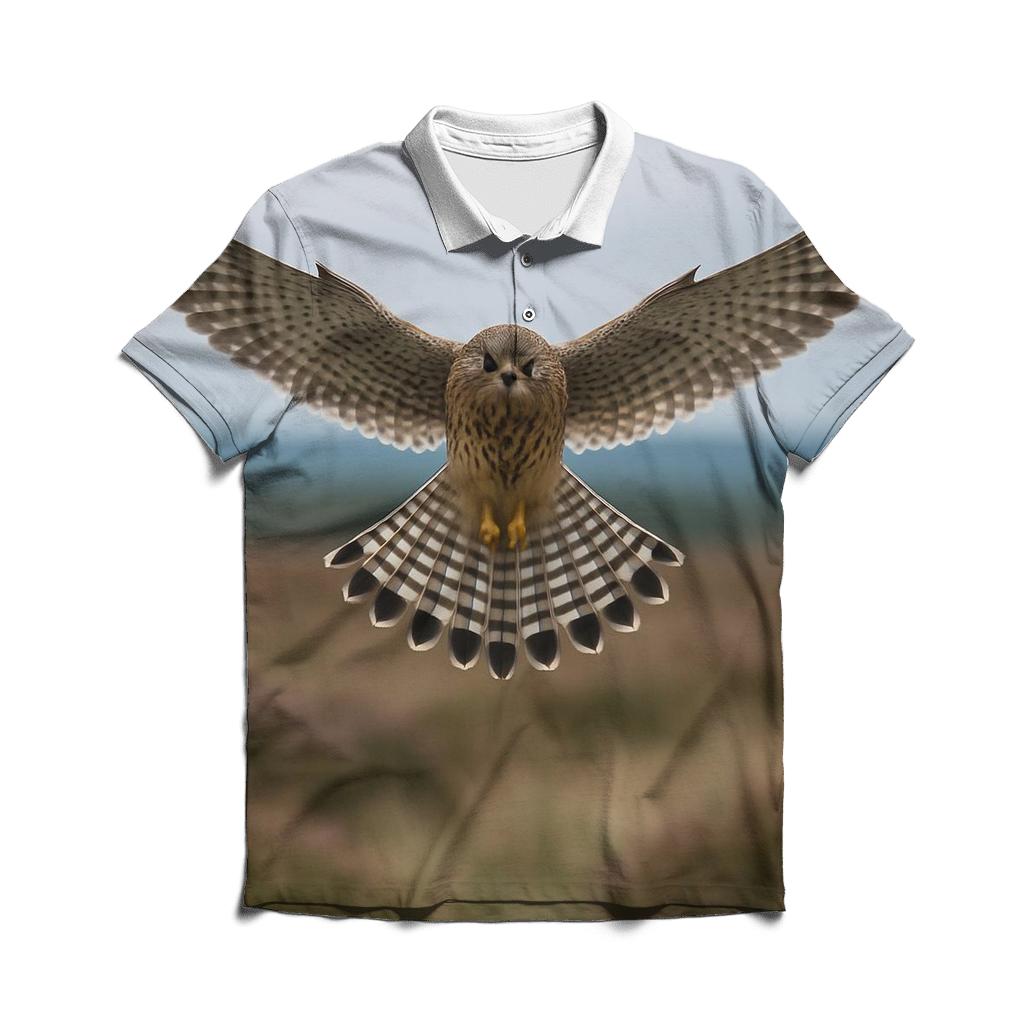 Heathland Hover Eurasian Kestrel branded logo polo shirts