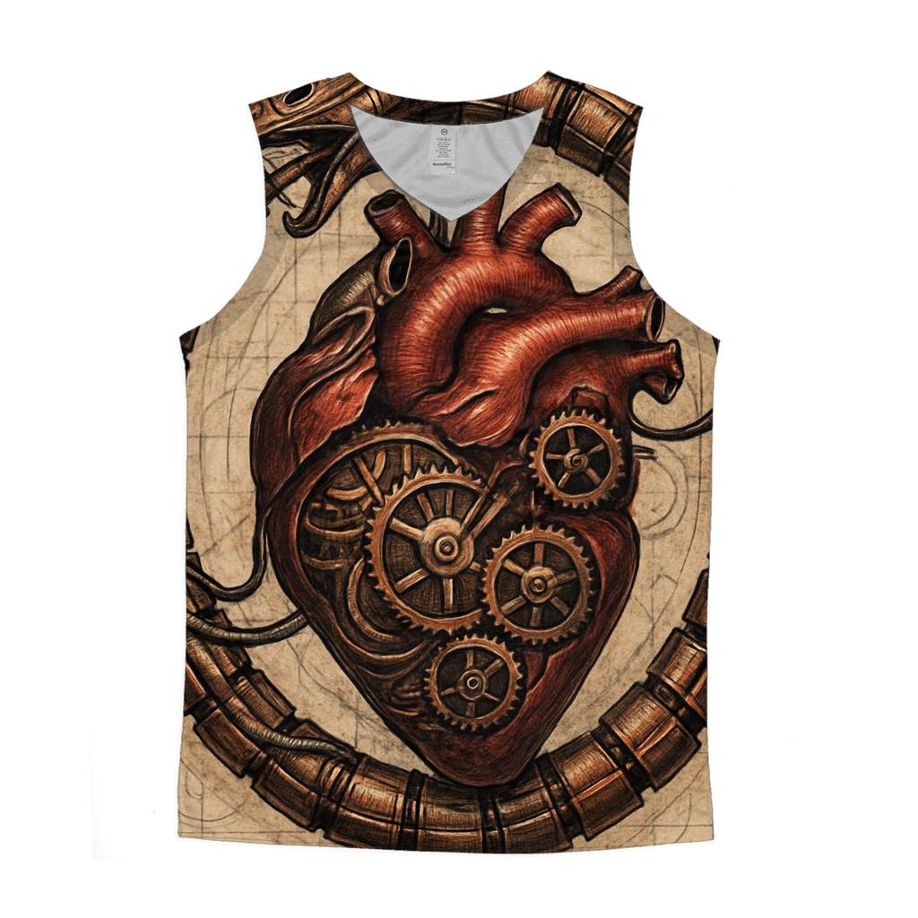 Mechanical Heart Ouroboros casual summer tank tops