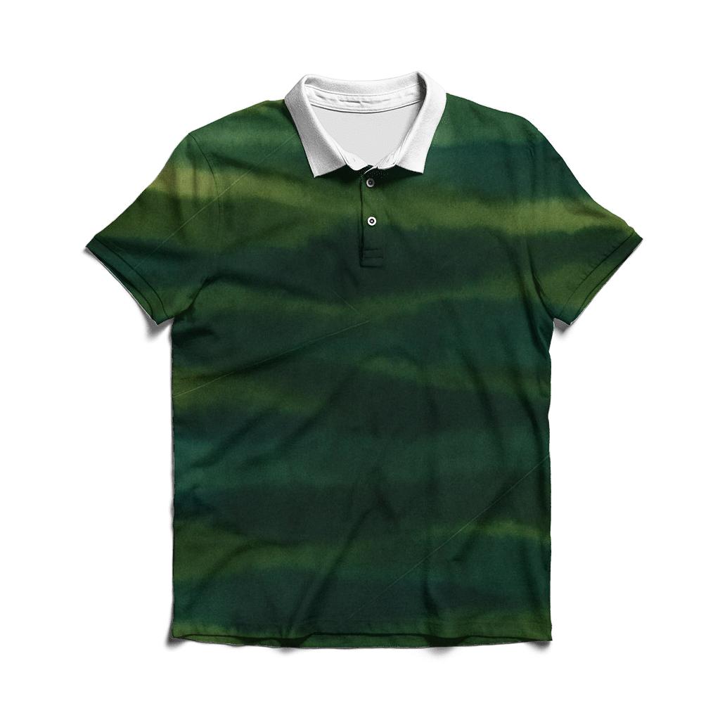Overdye Forest Ripple Panel designer slim fit polos