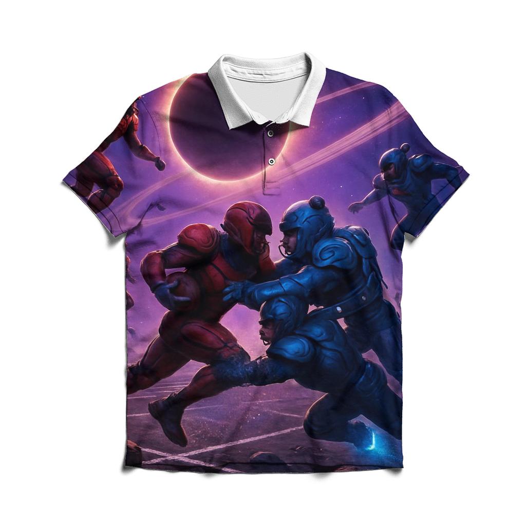 Cosmic Yard Braves Vs Cubs Eclipse premium cotton polo shirts