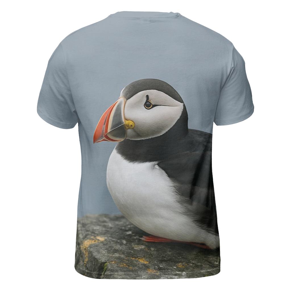 Fjord Mirror Gaze Atlantic Puffin creative print fashion shirts