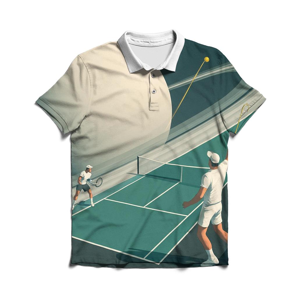 Orbit Ring Tennis Rally personalized polo shirts