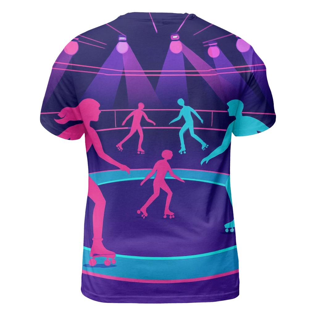 Neon Roller Rink Echo artistic all-over print tops