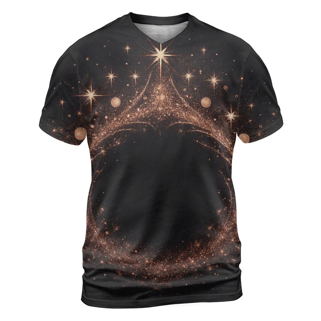 Celestial Glitter Crown trendy printed shirt styles