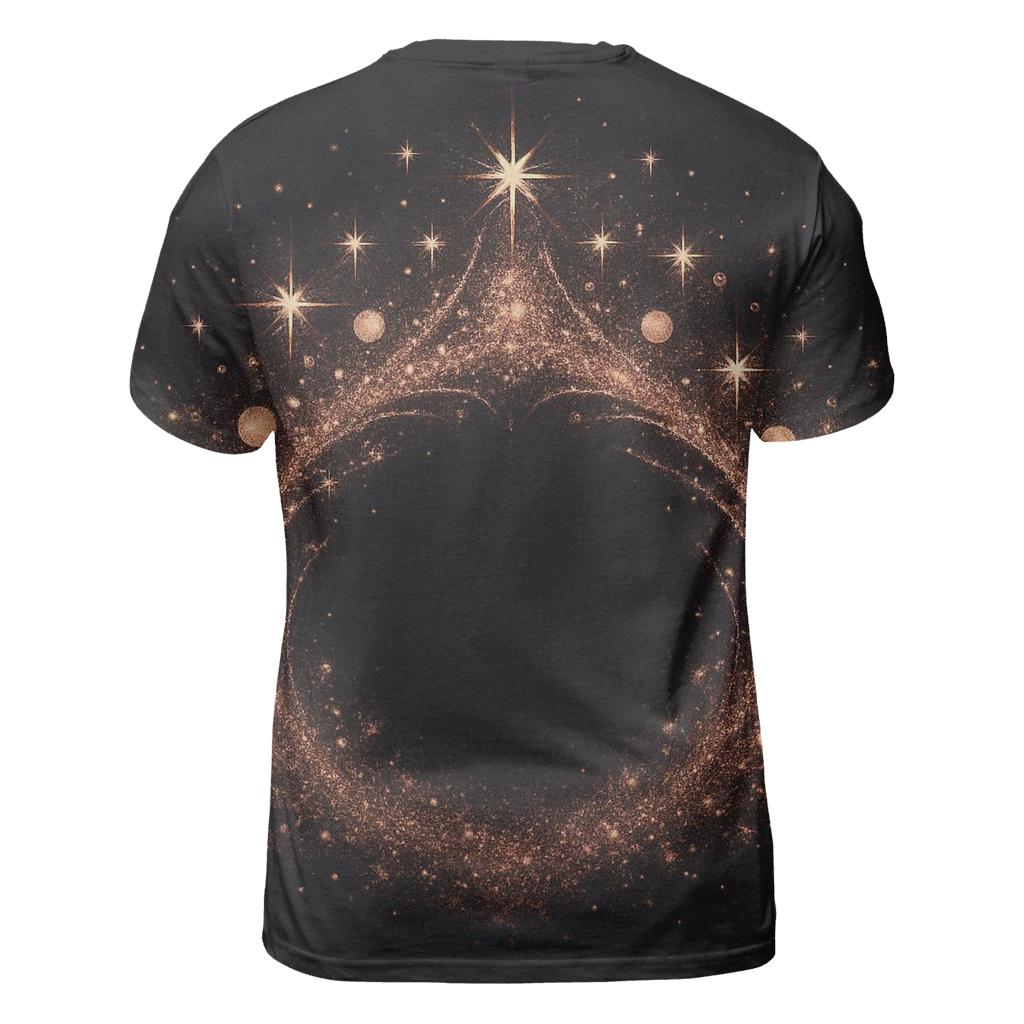 Celestial Glitter Crown trendy printed shirt styles
