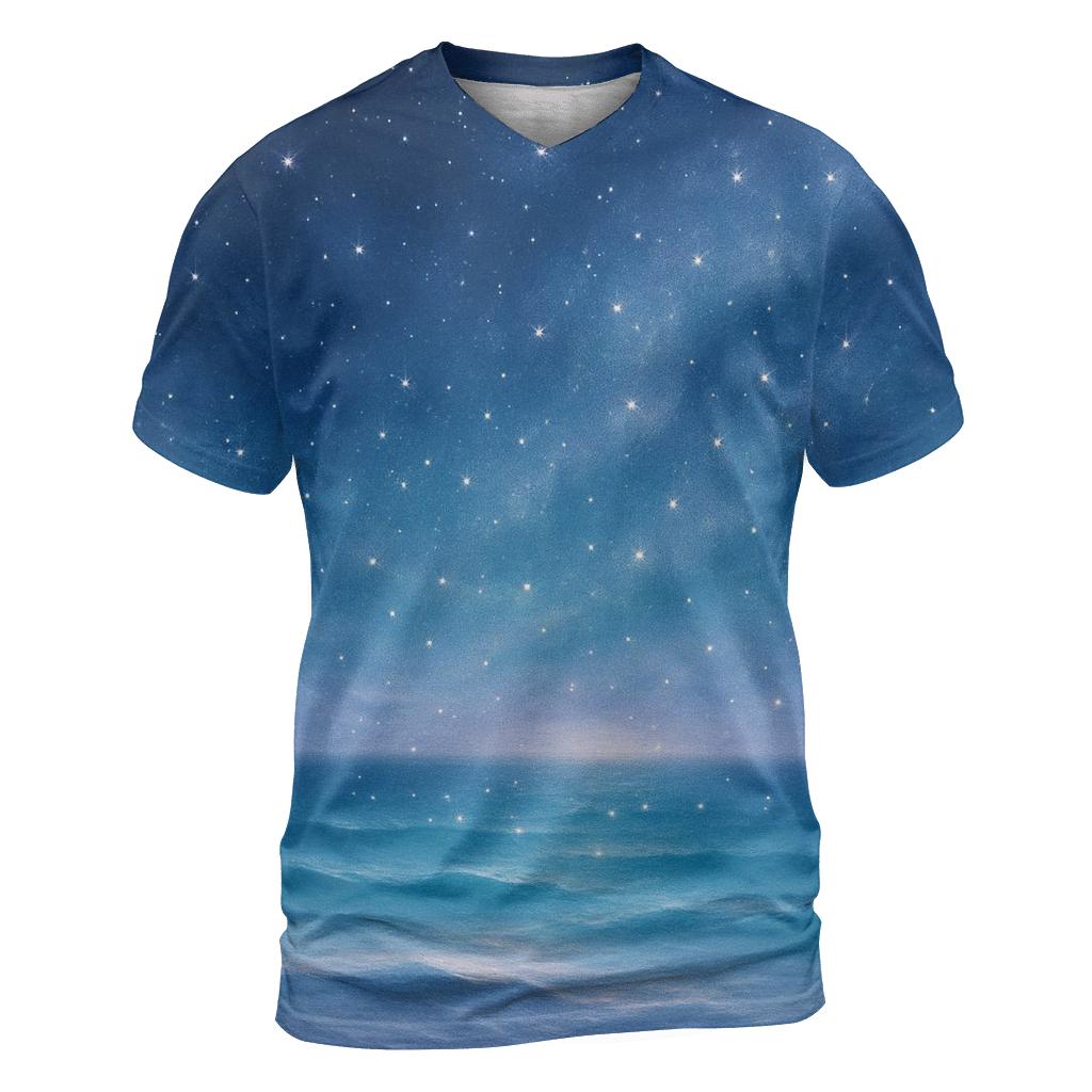 Celestial Tide creative print fashion shirts