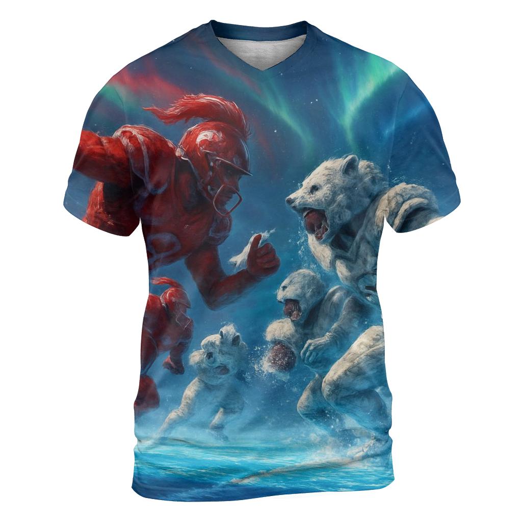 Frozen Yard Showdown Braves Vs Cubs unique graphic print tees