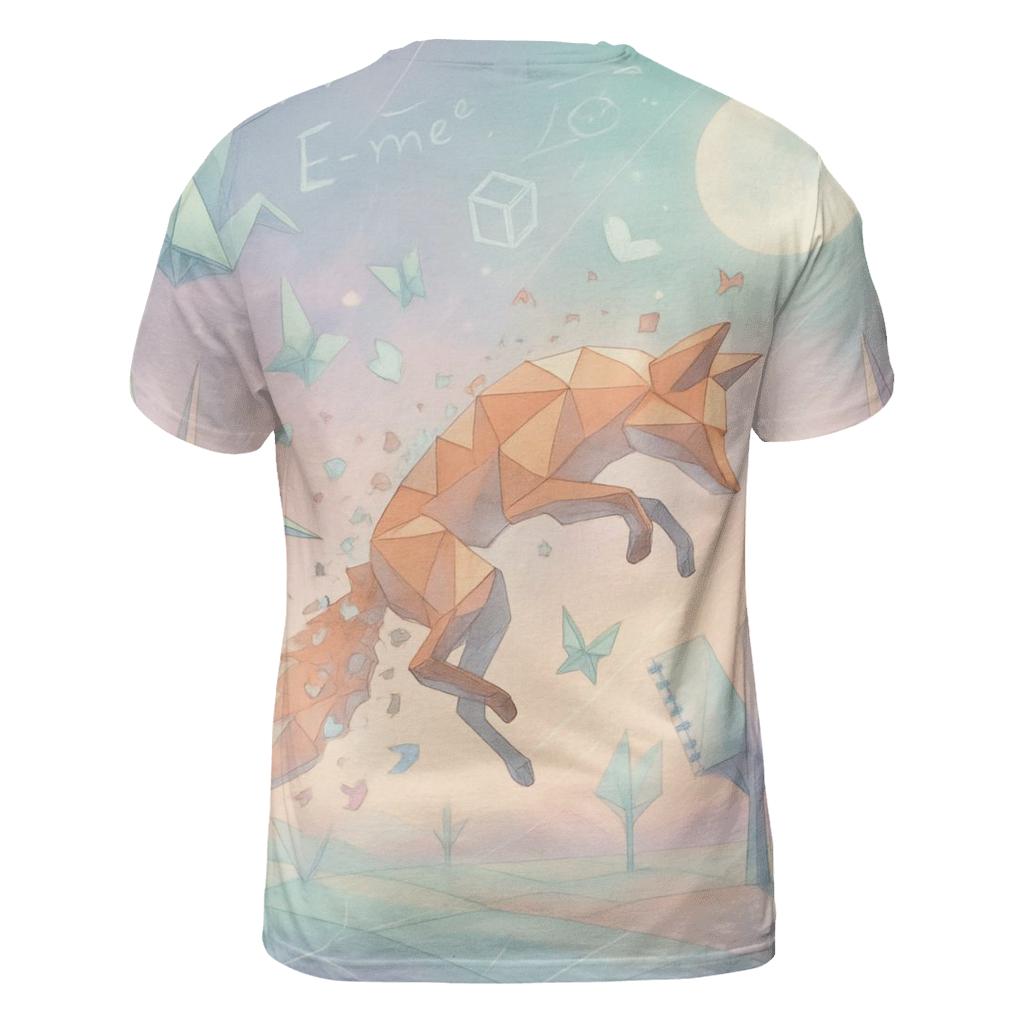 Quantum Origami Forest creative print fashion shirts