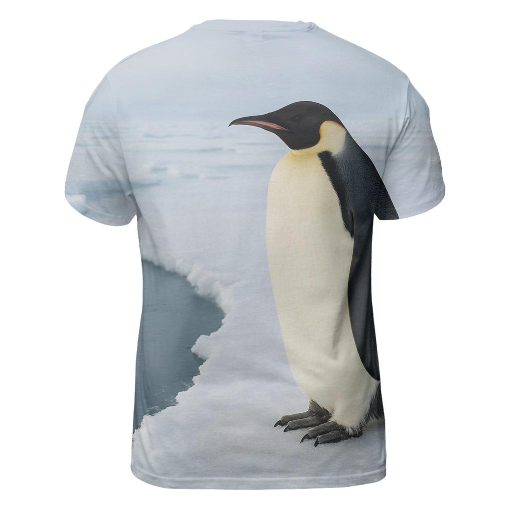 Sea Ice Sentinel Emperor Penguin trendy printed shirt styles