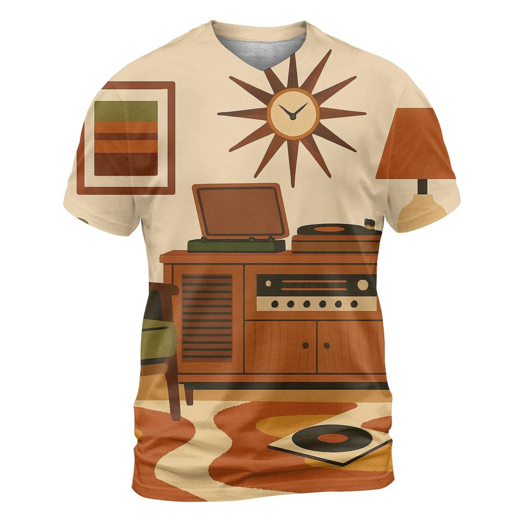 Groovy Stereo Living Room custom all-over print shirts