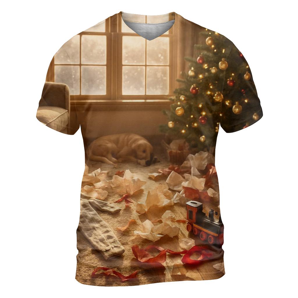 Christmas Morning Sunlight And Wrapping Paper custom all-over print shirts