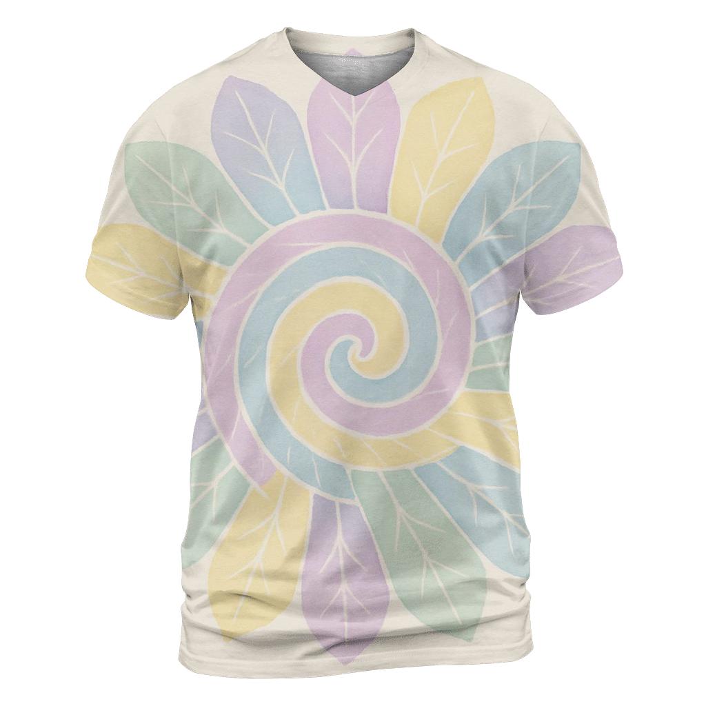 Pastel Mandala Petal Spiral trendy printed shirt styles
