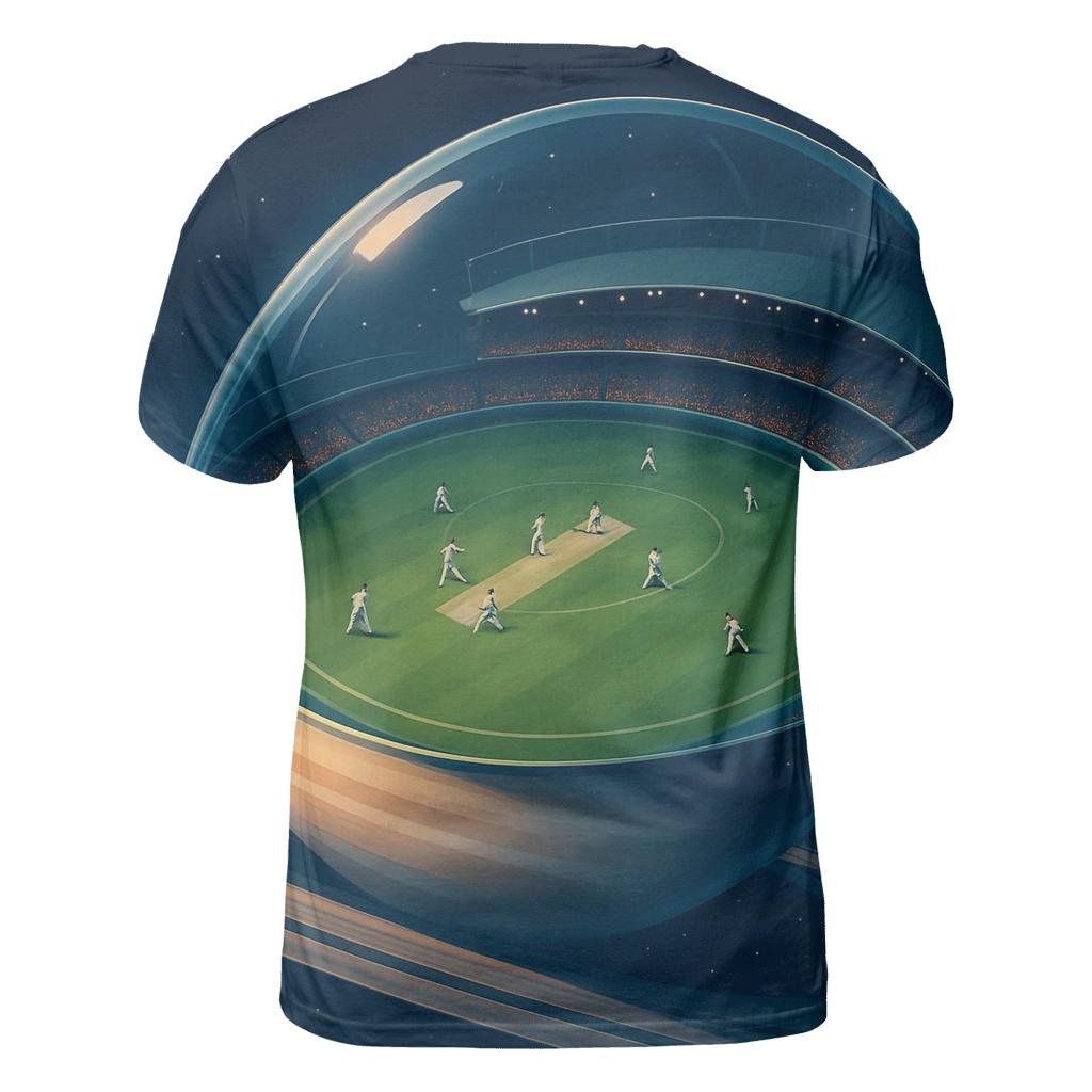 Galactic Cricket Pavilion statement graphic shirts